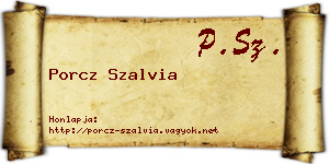 Porcz Szalvia névjegykártya